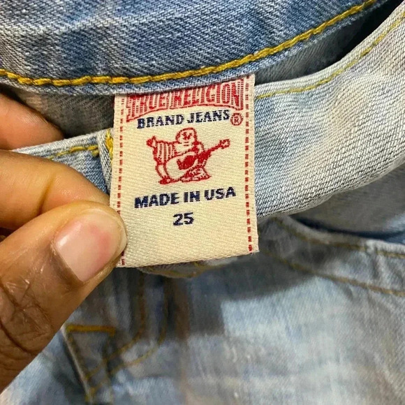 TRUE RELIGION Sadie Mini Denim Skirt Size 25 - Picture 6 of 10